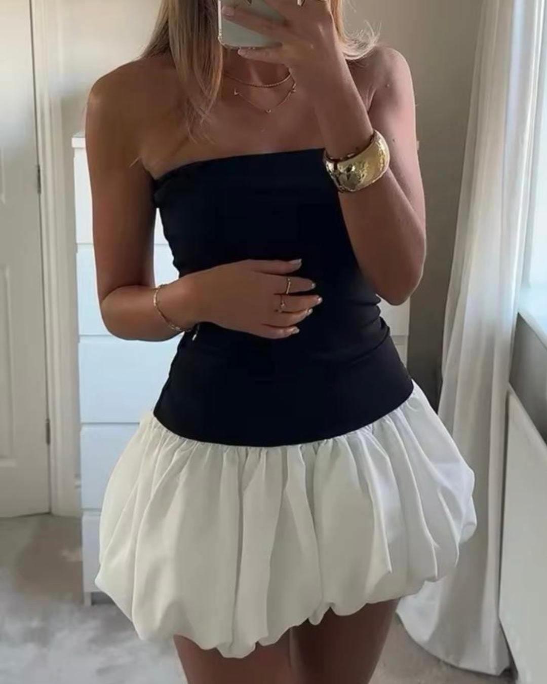 Trägerloses Mini Kleid Lolita