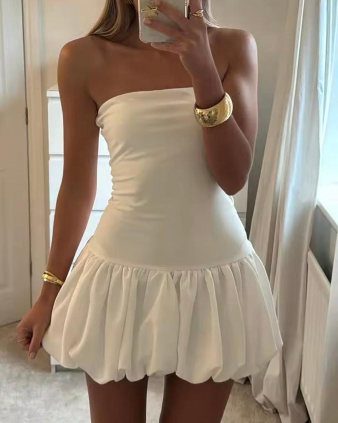 Trägerloses Mini Kleid Lolita