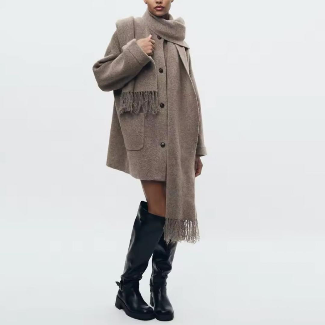 Lana Wollmantel mit Schal
